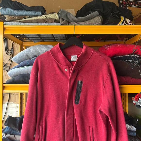 Red nike tech sportswear zip up jacket - Picture 1 of 4